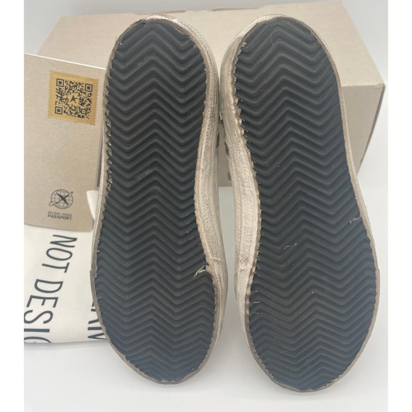 BRAND NEW GOLDEN GOOSE DELUXE SLIDE HIGH TOP LEATHER WHITE GRAY SNEAKERS - Picture 9 of 10